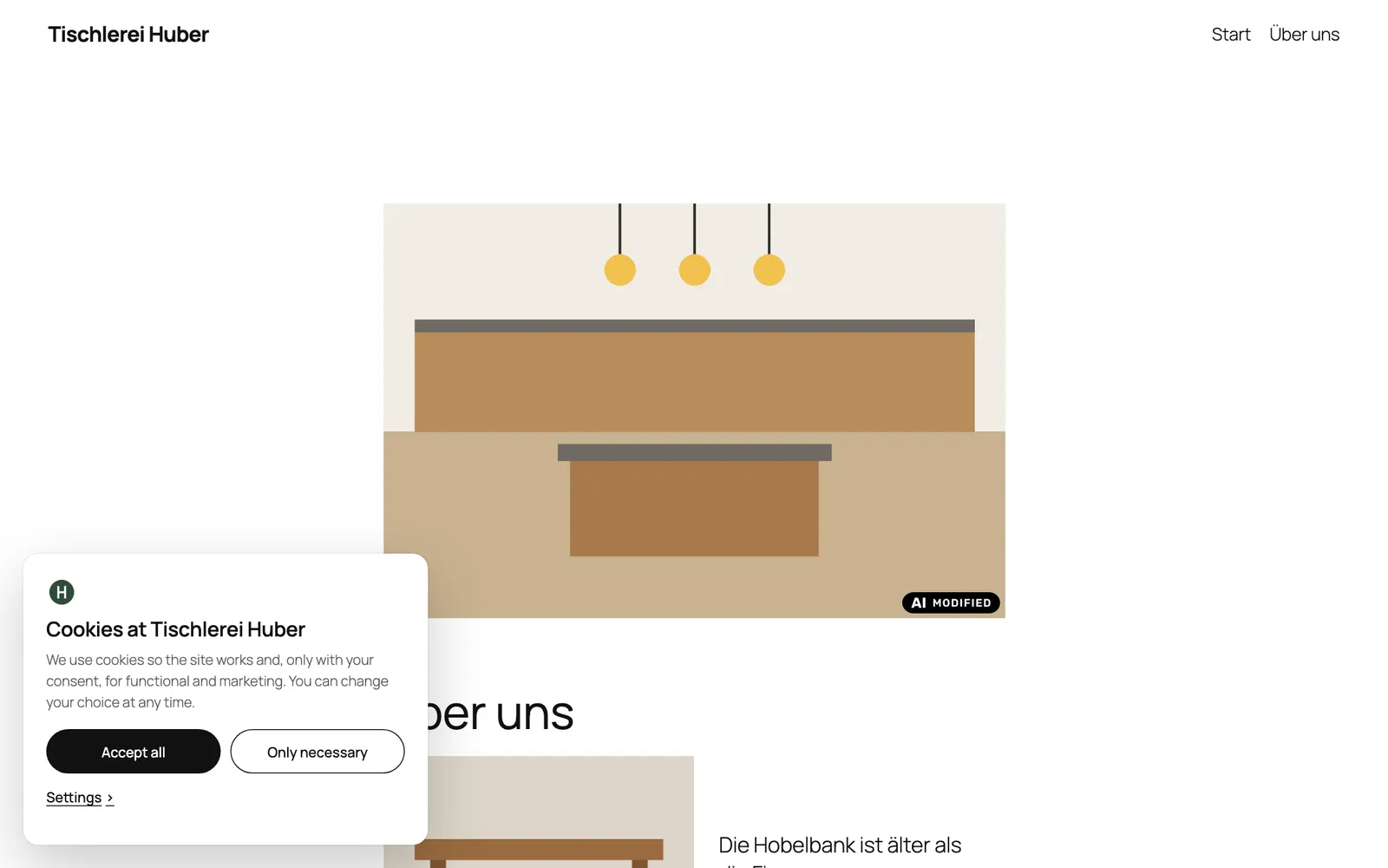 The first layer: two equal buttons, nothing pre-selected.