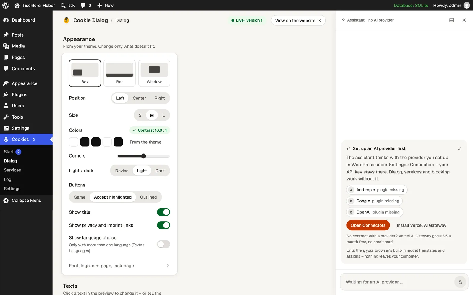 The dialog’s look, taken from your theme.